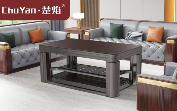 星空真人高端升降茶几电暖桌 茶几智能升降电器CY23D-晶咖[底部升降]