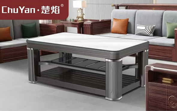 星空真人高端升降茶几电暖桌 茶几智能升降电器Q23-2-深情似海[双升降]