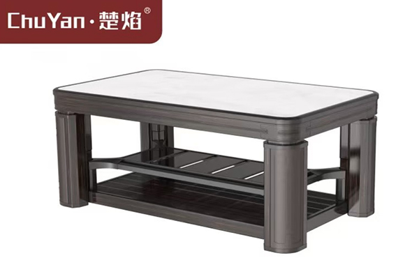 星空真人高端升降茶几电暖桌 茶几智能升降电器CY23D-超晶玉石[底部升降]