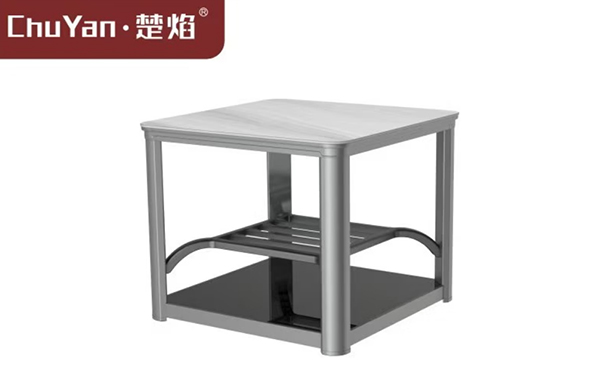 星空真人高端升降茶几电暖桌 茶几智能升降电器24A-星耀灰[固定中层]