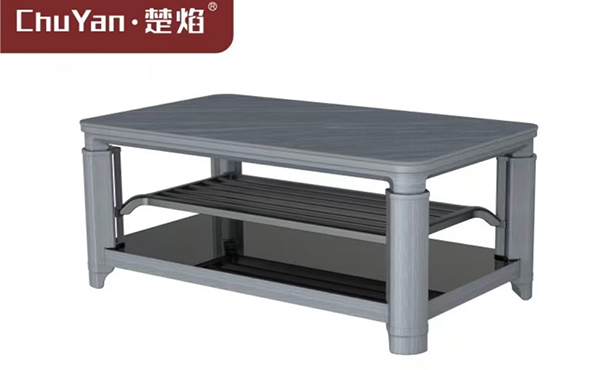 星空真人高端升降茶几电暖桌 茶几智能升降电器L23-1-澳洲砂岩[高脚双升降]